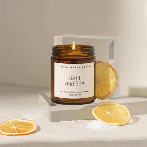 Salt and Sea 9 oz Soy Candle - Home Decor & Gifts