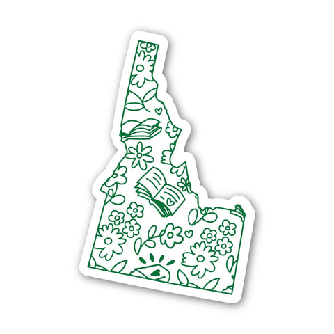 Idaho Bookish Pattern Sticker