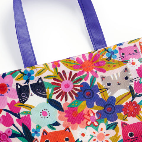 Blooming Cats Reusable Shopping Bag