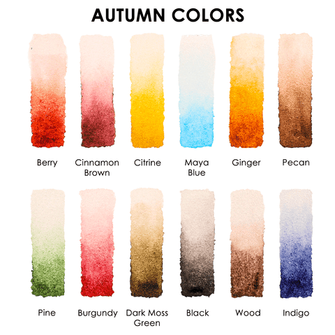 Autumn-Themed Watercolor Coloring Club Box