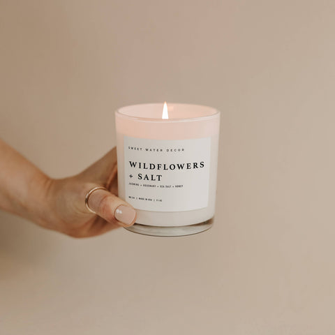 Wildflowers and Salt 11 oz Soy Candle - Home Decor & Gifts