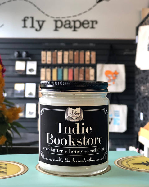Indie Bookstore 9oz Candle Coco Butter + Honey + Cashmere