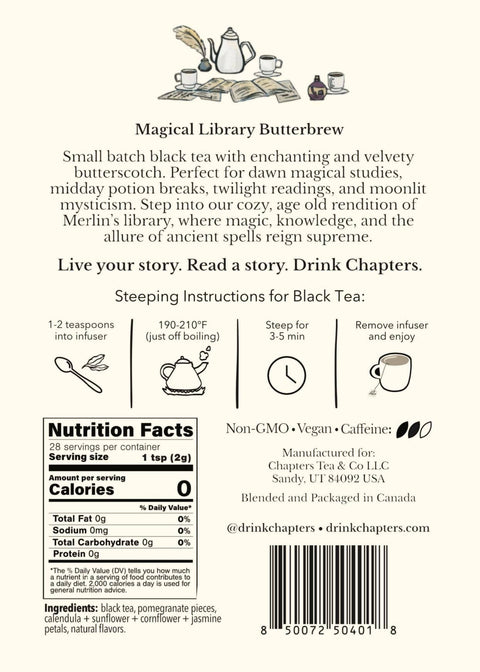 Magical Library Butterbrew (Velvety Butterscotch Black Tea) 2oz