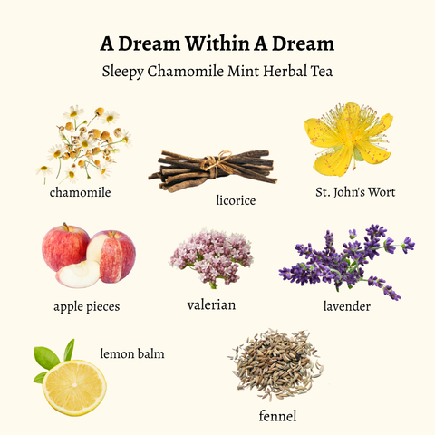 A Dream Within a Dream (Sleepy Chamomile Mint Herbal Tea) 2oz