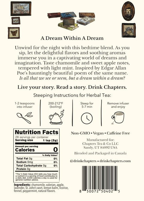 A Dream Within a Dream (Sleepy Chamomile Mint Herbal Tea) 2oz