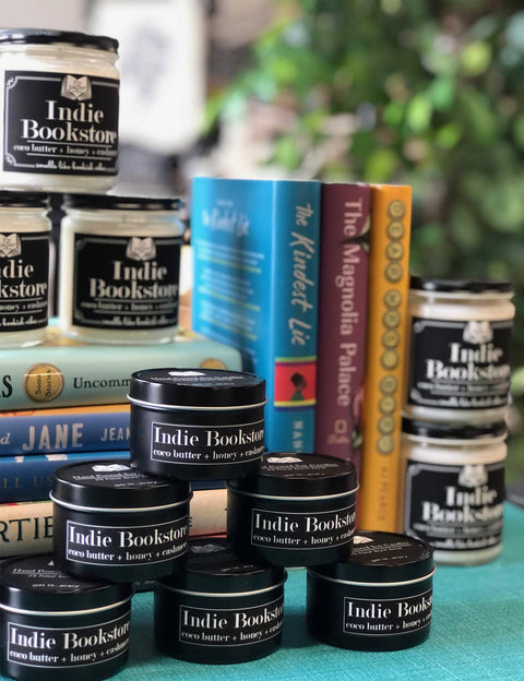 Indie Bookstore 9oz Candle Coco Butter + Honey + Cashmere