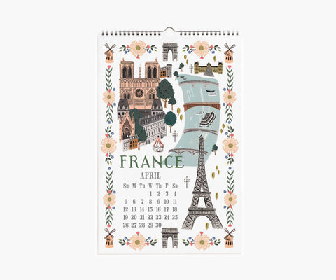 2026 World Travel Wall Calendar