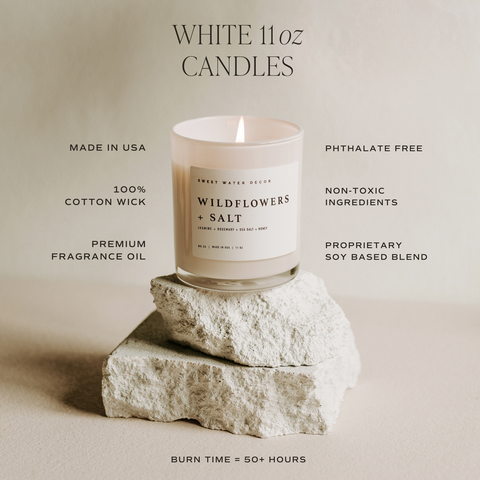 Wildflowers and Salt 11 oz Soy Candle - Home Decor & Gifts