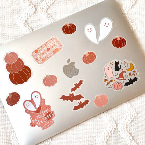 Clear Halloween Bats Sticker, 3x2 in. | Fall