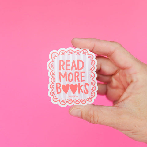 Read More Books Bows & Hearts Decal Sticker