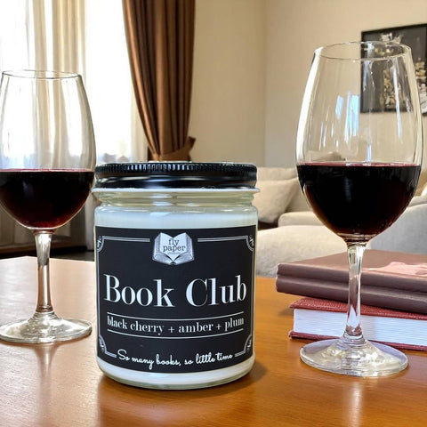 *New Scent* Book Club 9oz Candle Black Cherry + Amber + Plum