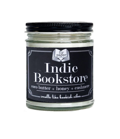 Indie Bookstore 9oz Candle Coco Butter + Honey + Cashmere