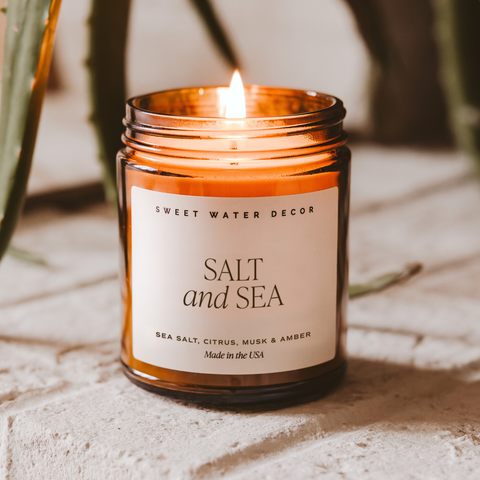 Salt and Sea 9 oz Soy Candle - Home Decor & Gifts