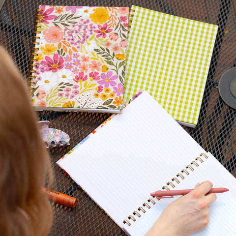 Celestial Garden 7x9 Hardcover Spiral Notebook