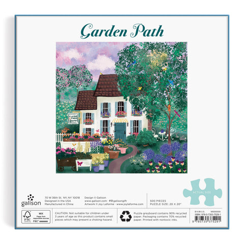 Joy Laforme Garden Path 500 Piece Puzzle by Galison