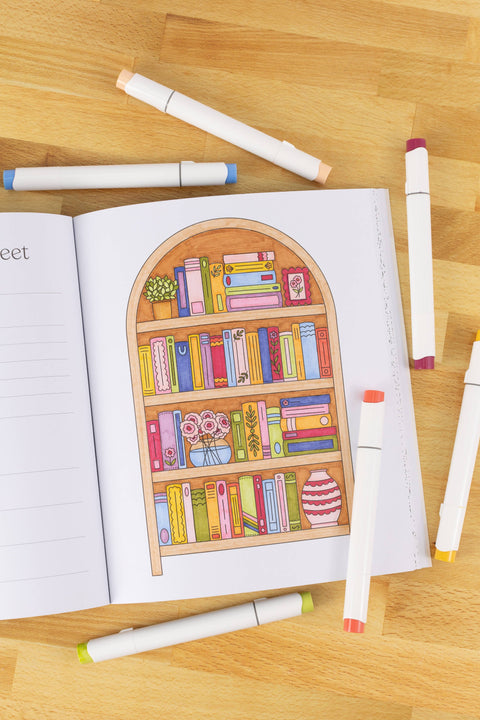 All Booked Up Coloring Book | Bookish & Reading
