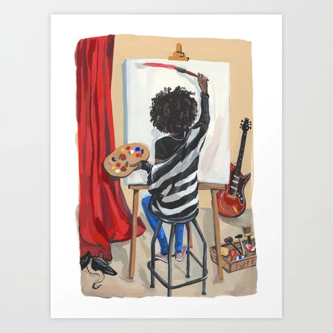 Logan the artist Art Print 8" x 10"
