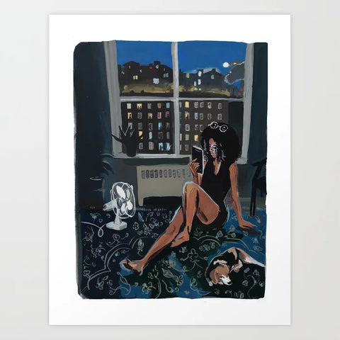 Too Hot To Sleep Art Print 8" x 10"